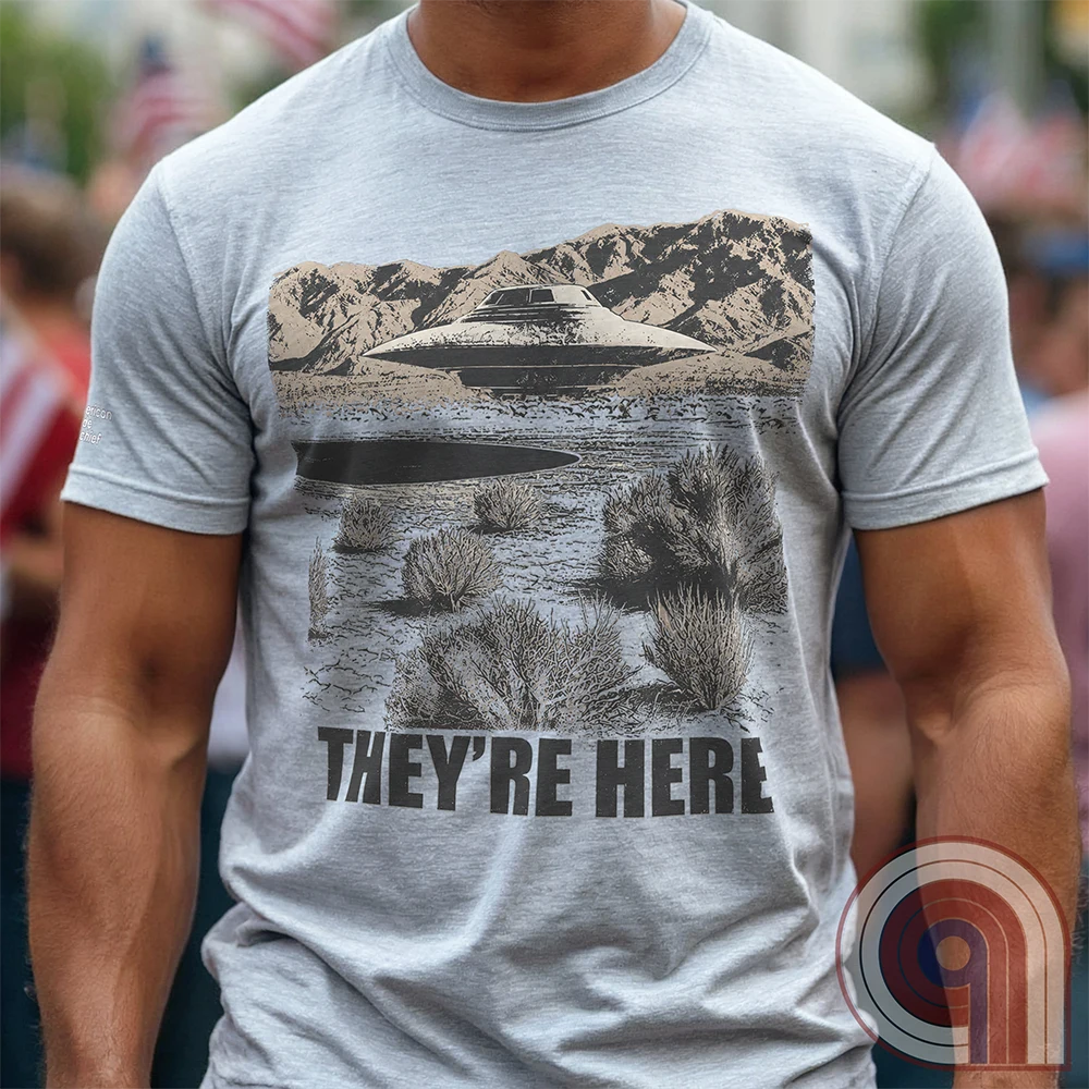 They're Here - Bob Lazar S4 UFO Poster Tee
