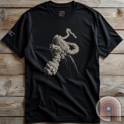 1986 NASA Space Shuttle Challenger Explosion Cross Stitch Tee