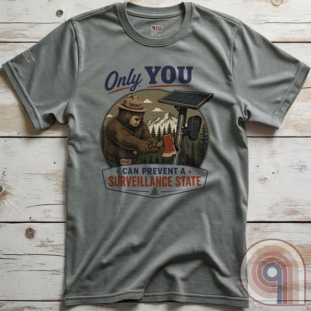 Smokey The Bear Anti Flock Surveillance State T-Shirt