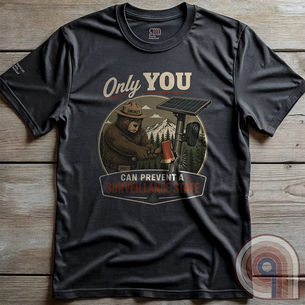 Smokey The Bear Anti Flock Surveillance State T-Shirt