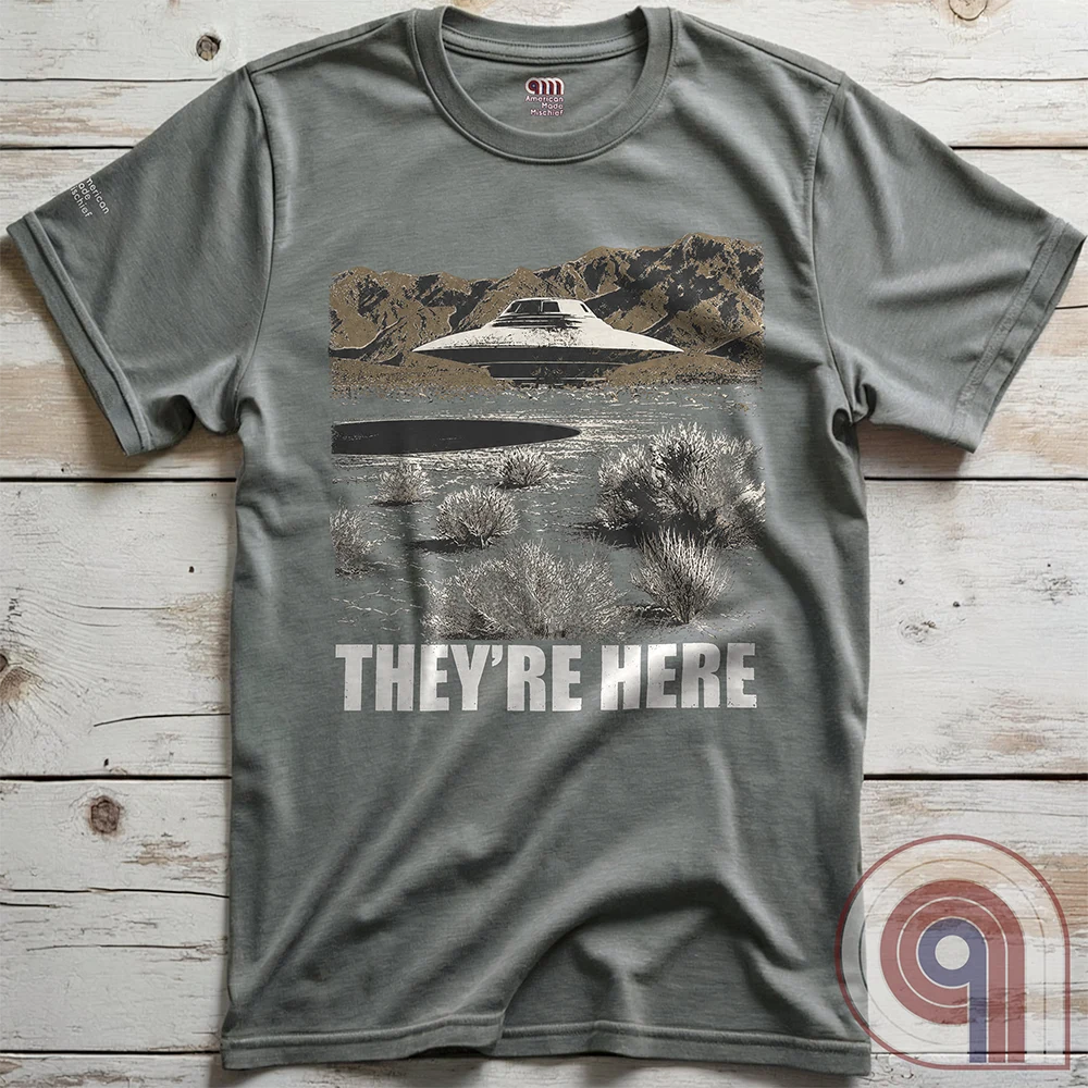 They're Here - Bob Lazar S4 UFO Poster Tee