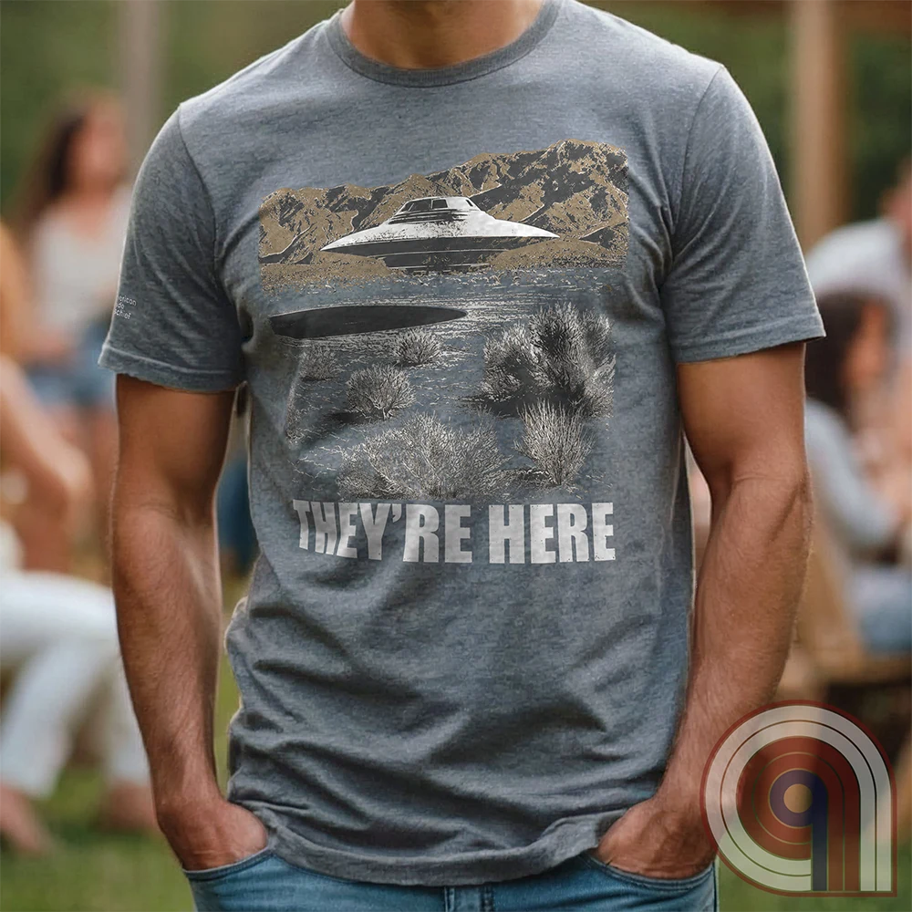 They're Here - Bob Lazar S4 UFO Poster Tee