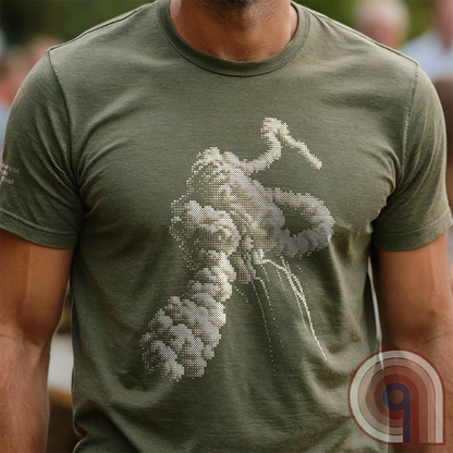 1986 NASA Space Shuttle Challenger Explosion Cross Stitch Tee