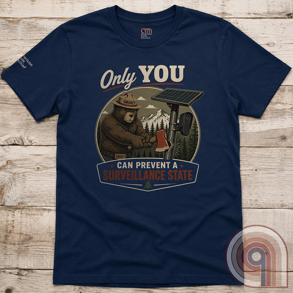 Smokey The Bear Anti Flock Surveillance State T-Shirt