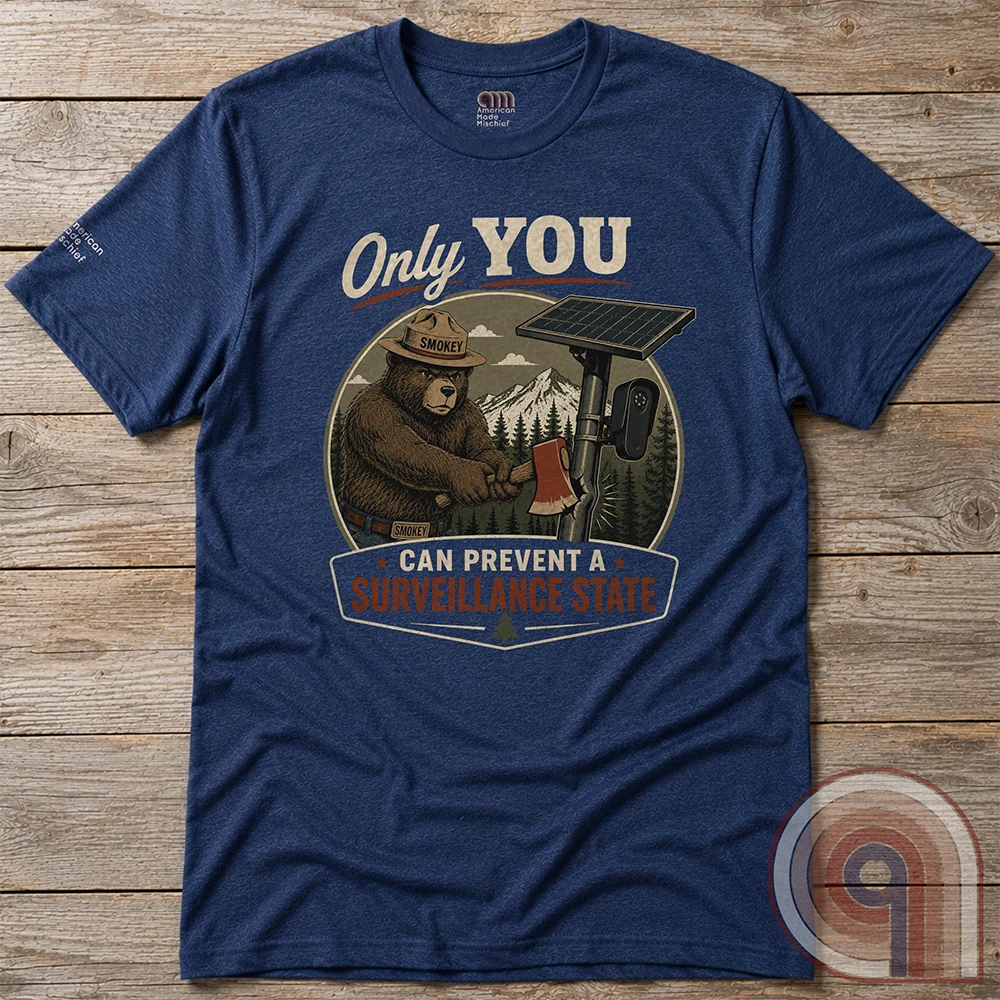 Smokey The Bear Anti Flock Surveillance State T-Shirt
