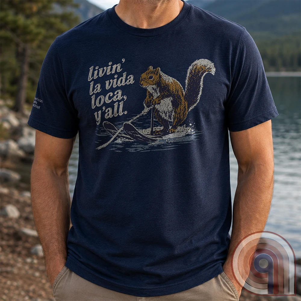 Livin' La Vida Loca - Skiing Squirrel T-Shirt