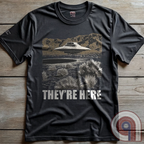 They're Here - Bob Lazar S4 UFO Sport Model T-Shirt