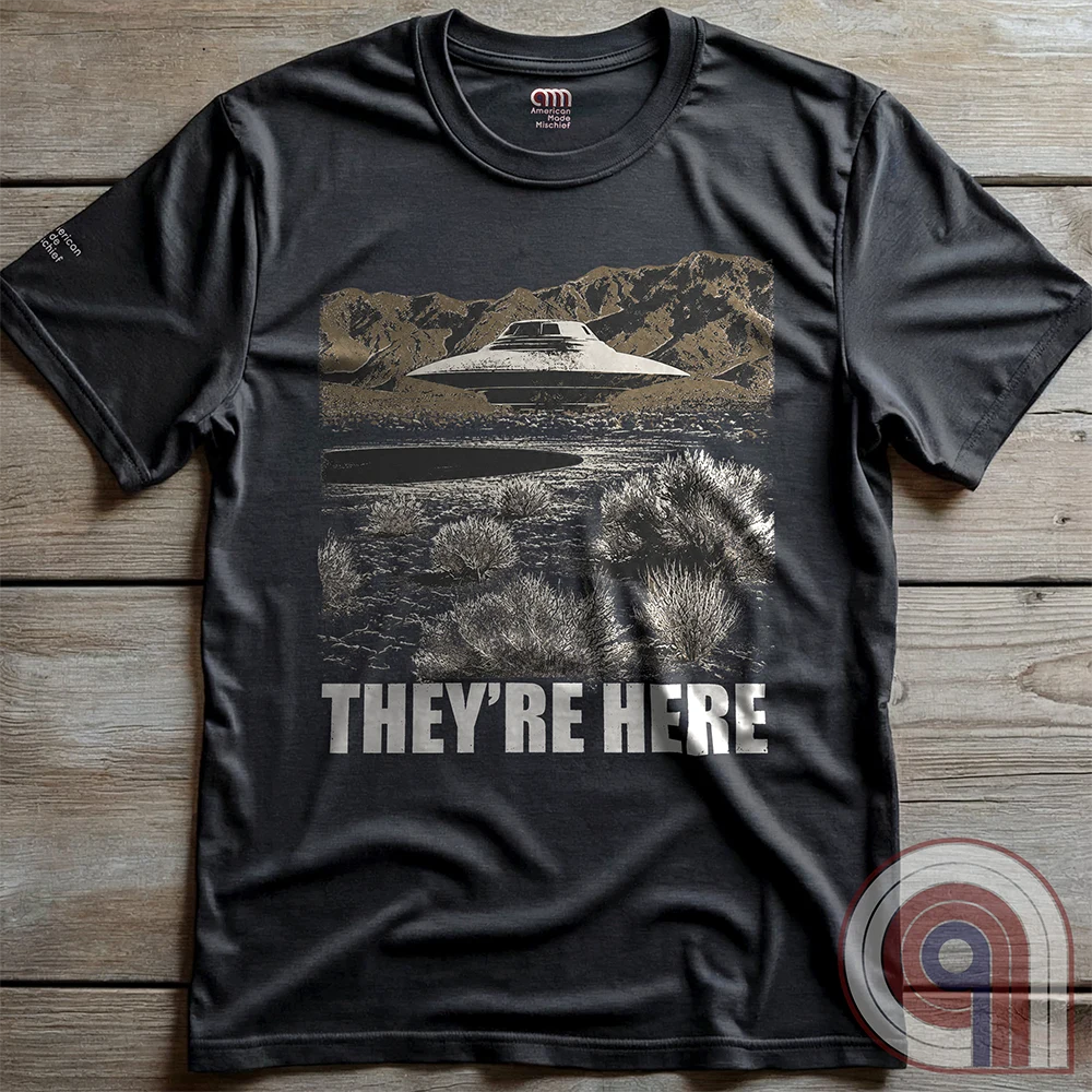 They're Here - Bob Lazar S4 UFO Poster Tee