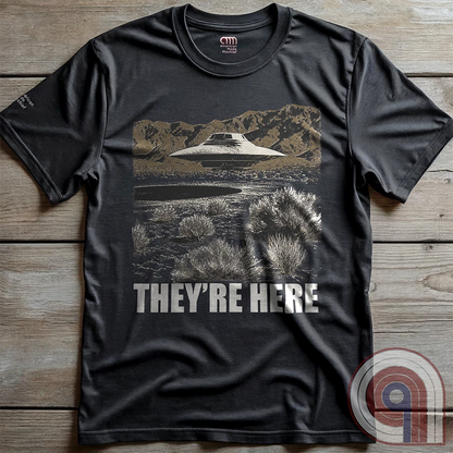 They're Here - Bob Lazar S4 UFO Poster Tee