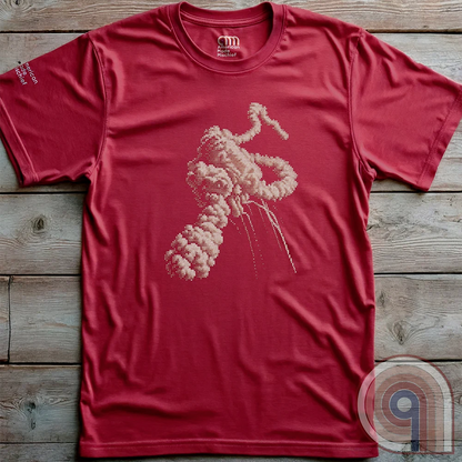 1986 NASA Space Shuttle Challenger Explosion Cross Stitch Tee