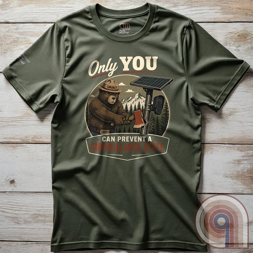 Smokey The Bear Anti Flock Surveillance State T-Shirt