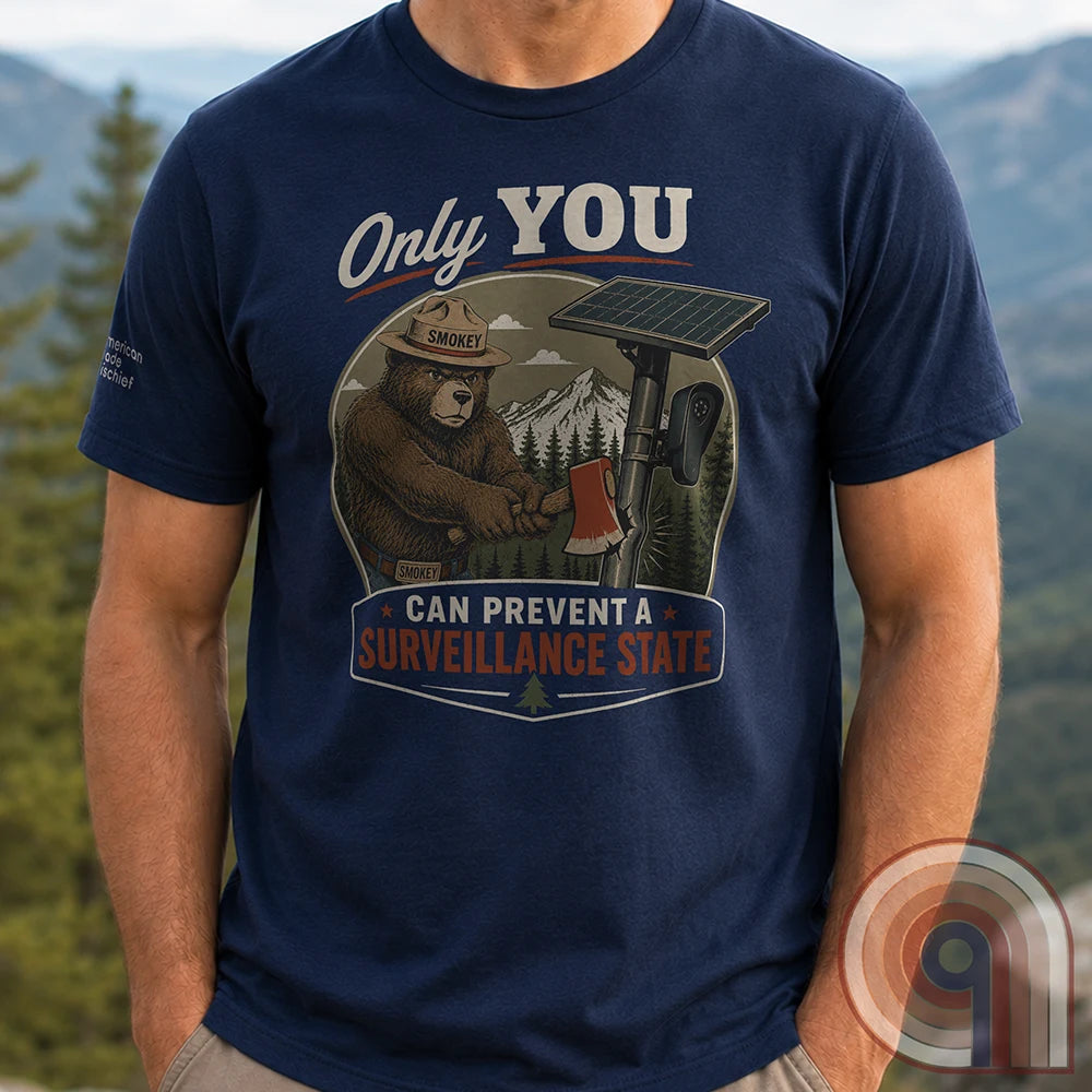 Smokey The Bear Anti Flock Surveillance State T-Shirt