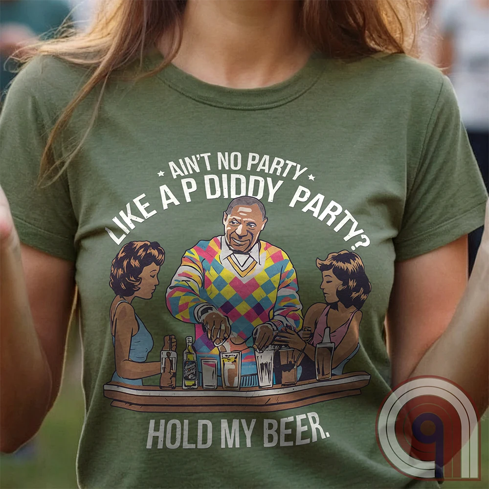 Bill Cosby, Hollywood’s original master mixologist, lines up the drinks with a devilish grin, proving he’s not about to be outdone by P Diddy in the elite predator party scene. This retro-style tee satirizes the scandal showdown, where the rich and powerful mix more than just cocktails. With a vintage-inspired no-nonsense design, this shirt calls out the dark underbelly of Hollywood hypocrisy. Perfect for those who expose the truth, mock the elite, and refuse to let history be rewritten. Color-Green1