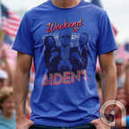 A hilarious political satire t-shirt featuring "Weekend at Biden’s," a parody of the classic comedy, reimagined with Joe Biden as the lifeless puppet propped up by Kamala Harris & Barack Obama. With a retro 80s aesthetic, this anti-establishment tee calls out the illusion of leadership & the deep-state handlers pulling the strings. A must-have for conservatives, libertarians, & free-thinkers who see through the charade. Perfect for rallies, protests, or just triggering clueless liberals! Color - Blue1